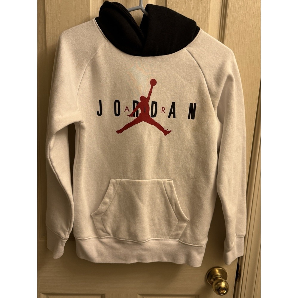 Nike Air Jordan hoodie (Youth XL) White/black/red